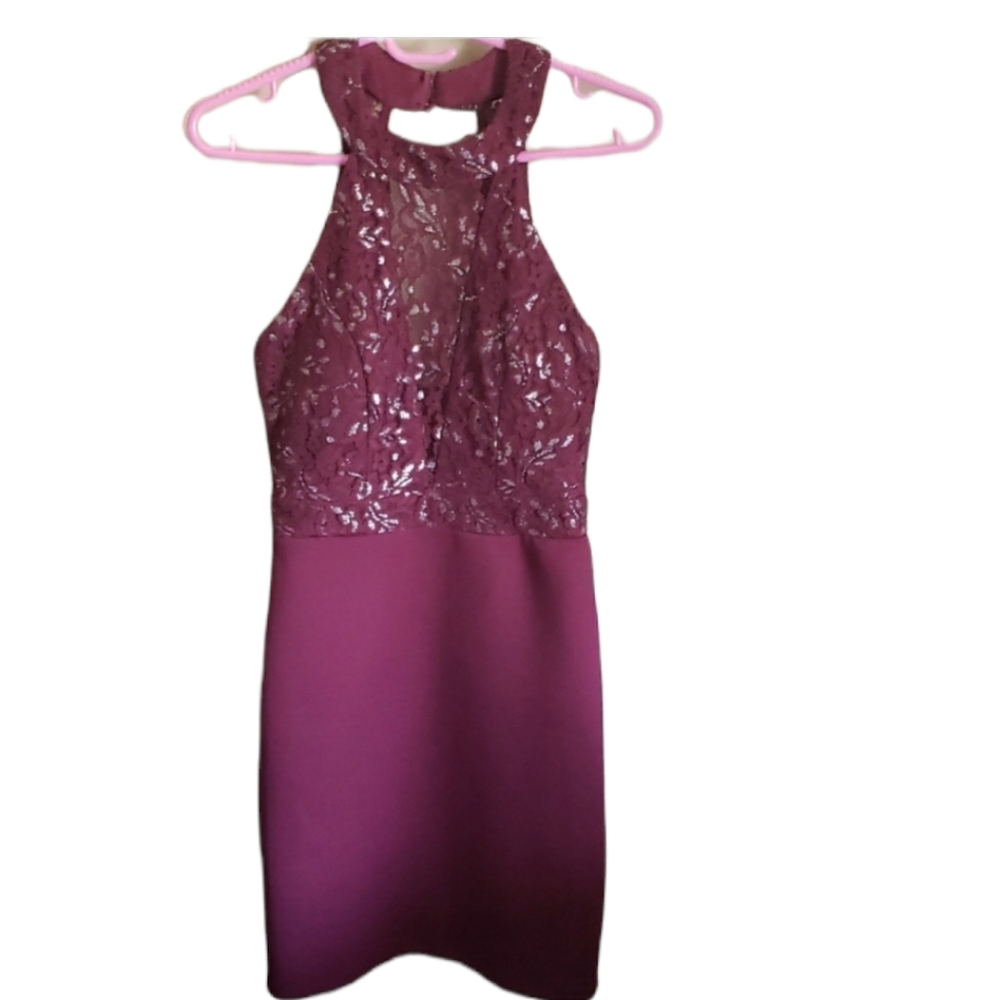 Metallic Lace Dress Juniors